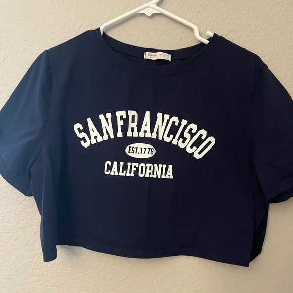 Romwe cropped tshirt XL - Picture 1 of 3